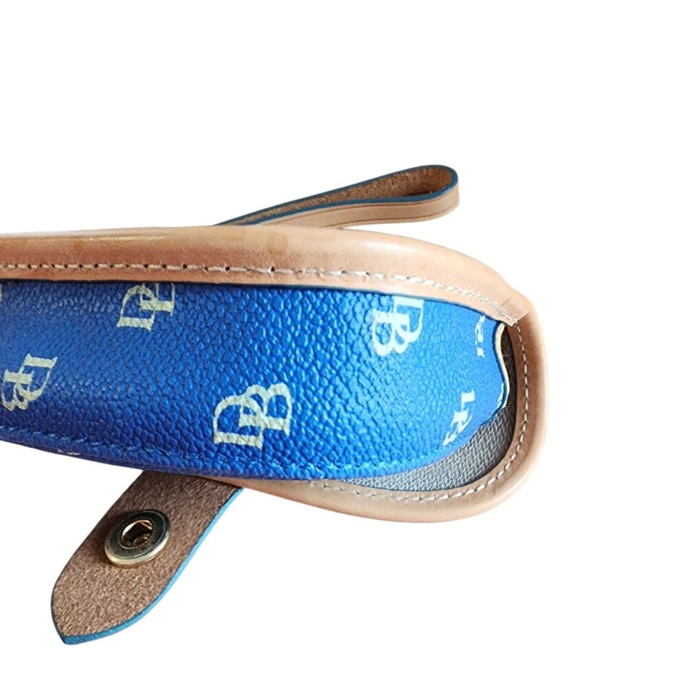Dooney & Bourke DB Wristlet Clutch Bag Purse Blue w Leather Trim Strap - Picture 3 of 7